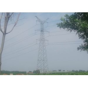 China Straight Line Tower 132KV Double Circuit Q345B Steel Pylon on sale