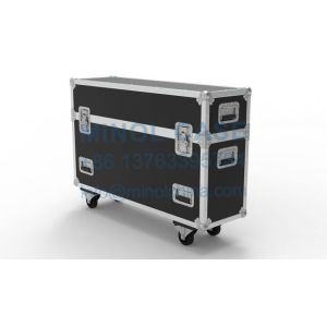 Single 55 Inch Custom MDF Board Screen Flight Case In Black