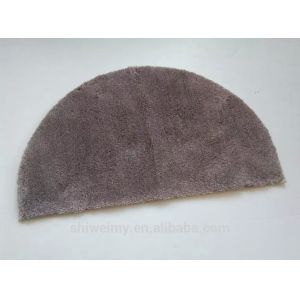 Half round shaggy microfiber entrance mat