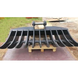 Black Land Clearing Rake , Root Rake For Excavator Ship Engineering Construction