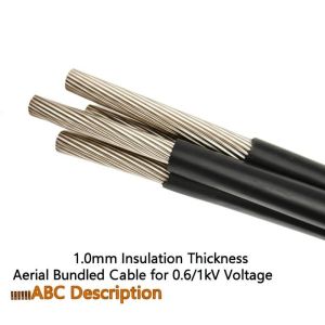 Cheap 1.0mm Insulation Thickness Aerial Bundled Cable for 0.6/1kV Voltage with Two-Year Warranty and Power Distribution for sale