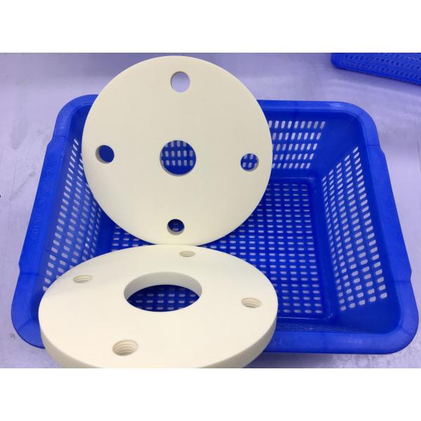 Insulating Round Circular Ceramic Plate / Ceramic Disc with Thread Hole