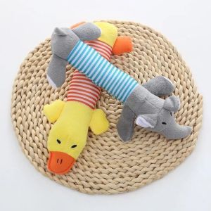 Pet Dog Cat Plush Voice Toy Bite Resistant Teddy Dog Chew Chew Toy