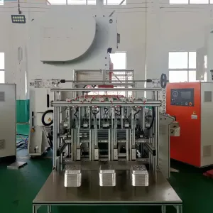 Fully Automatic Mitsubishi PLC Aluminium Foil Plate Making Machine High