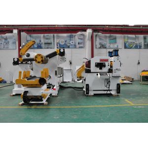 Automatic Punching Decoiler Straightener Feeder Rack And Leveling Machine 2 In 1