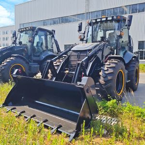 Cheap High-Performance Earth-moving Machinery New Diesel Mini Retroexcavadora Farm Towable Backhoe Excavator Loader 4x4 for sale