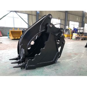 China PC250 25Ton Customzied Large Capacity Excavator Hydraulic / Manual Thumb Bucket Grapple Attachment with High Standard QC Test on sale