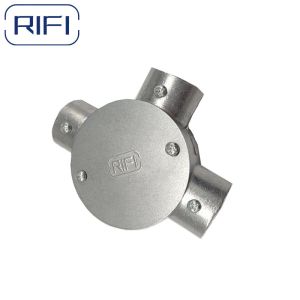 RIFI Emt Aluminum Junction Circular Box Set Screw Type Through Way Angle Way