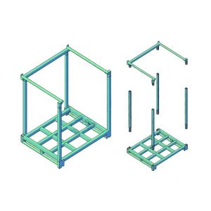 Heavy Duty Stackable Pallet Racks Customized Warehouse Stackable Steel Storage