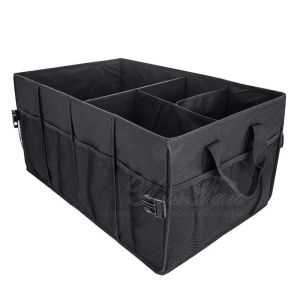 Heavy Duty Polyester Auto Trunk Organizer With Adjustable Compartments