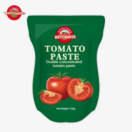 The 1100g Stand-Up Sachet Of Tomato Paste Complies With ISO HACCP And BRC