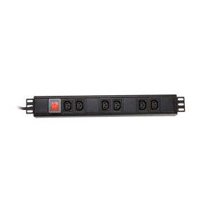 6 Way IEC Type PDU Extension Socket With On/Off Switch