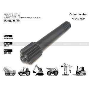 Planetary Reducer Performance SY215 Excavator Travel 1 Stage Sun Gear High Durability and Compatibility for Various Models