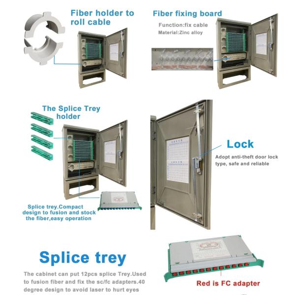 FTTH Outdoor Waterproof Fiber Optic Cable Handover Box 144 Fibers Weather-Resistant