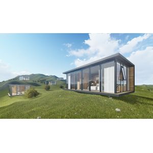 China Luxury Moonbox Modern Prefab Houses Site Installation With Aluminum Frame Structure on sale