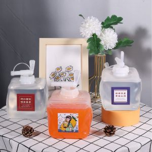 Square 5L 10L 20L LDPE Collapsible Foldable Liquid Carrier Soft Bag for Outdoor