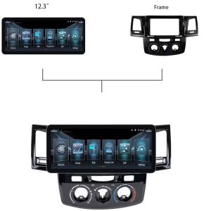Android 12 12.3 Inch Car Video Player Touch Screen Multimedia For Toyota