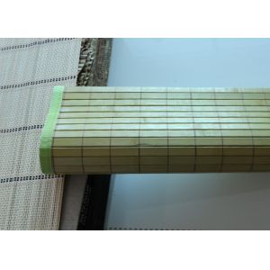 Custom Color Indoor Bamboo Roll Up Shades Weaving With Raffia Long Lifespan