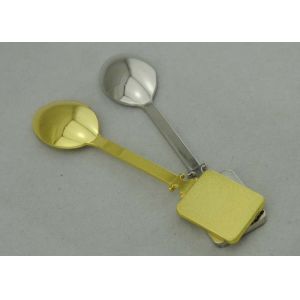 3D Customized Souvenir Badges Zinc Alloy With Spoon Shape