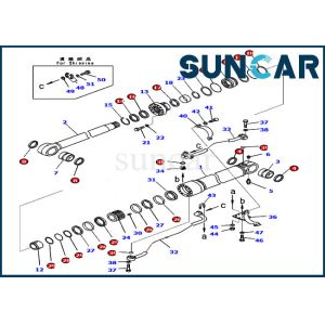 China 707-99-58031 7079958031 Boom Service Kit Cylinder Seal Kit For KOMATSU PC350-8 PC300-8 PC300LC-8 on sale