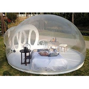 4m dome clear inflatable camping bubble tent with capsule tunnel