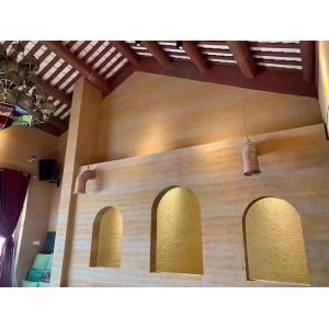 Cheap High Fade Resistance Artificial Stone Tiles Waterproof Stain Resistance Stone Look Like Pu Travertine Faux Cement for sale