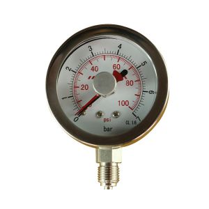 2 Inch 1.5 Inch Liquid Filled Fuel Pressure Gauge 0-100 Psi 1/8" Npt Adjustable