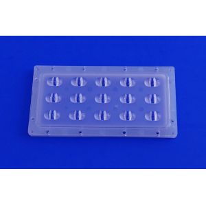 15W LED Street Light Module / Led Light Replcement Parts PC Optical Lens For 50W