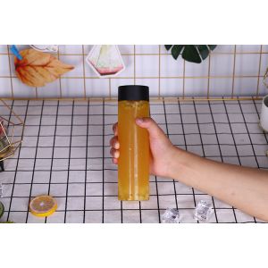 Leakproof PET Clear Handle Milk Tea Bottles for B2B