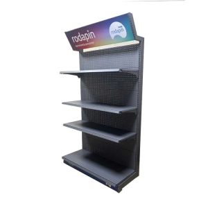 Factory customized color size frosted gray retail wall shelving perfect