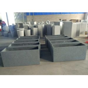 Matte Rectangle Fiber Clay Planter With Drainage Holes