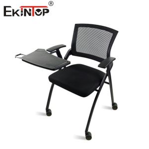 Modern Style Training Chair With Wheels Breathable Mesh Backrest Foldable