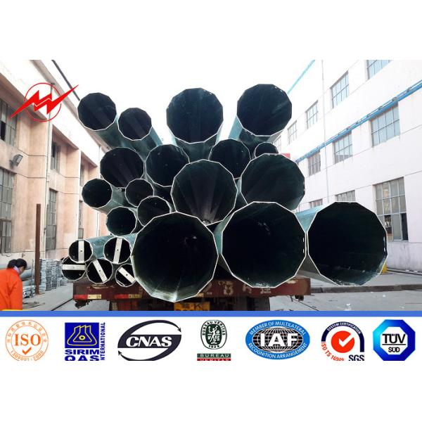 Quality 60FT Gr65 Material 6mm Electric Power Pole with climbing Rungs wholesale