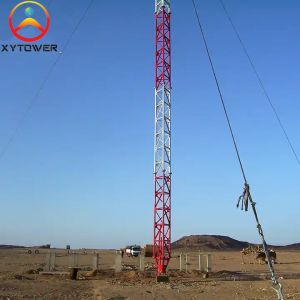 High Quality Steel Pipe Telecommunication Guyed Tower with Antenna Bracket