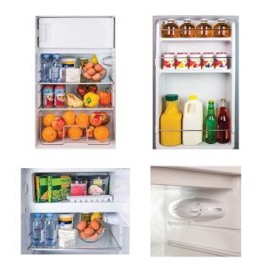 Reliable Compact Black Retro Mini Fridge High Efficient Evaporator