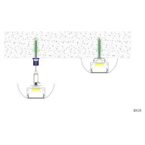 IP20 Suspend Aluminium Track LED Channel PMMA PC