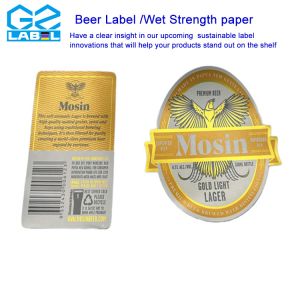 Adhesive Stickers for Beer Bottles Customized Beer Bottle Label for Beverage