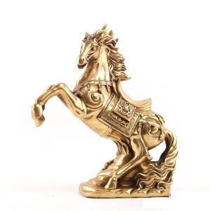 Outdoor Decorative Metal Sculpture Life Size Bronze Horse Matte Finish