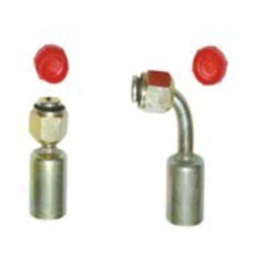 Steel Joint And Nut 1/2 10mm AC Compressor Adapter Fittings 45 Degree Sleeve