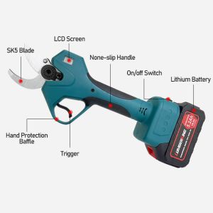 Cordless Tools Rechargeable Pruning Shears Electric Scissor With Battery