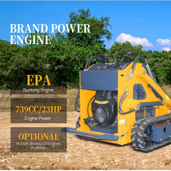 Versatile Mini Skid Steer Drive Loader with Crawler Tracks Efficient for Garden & Industrial Applications