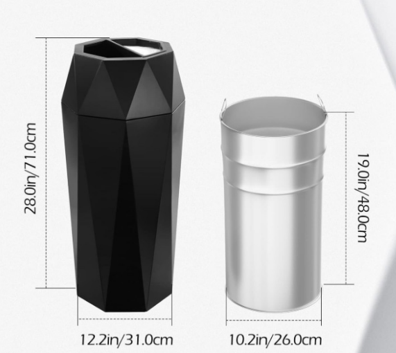 China Round Shape Custom Trash Can with Sensor Lid for Easy Cleaning and Household Use on sale