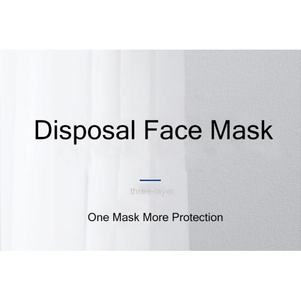 Non Woven Dispsoable Face Mask Three Ply Anti Pollution Mouth Mask For Outdoor