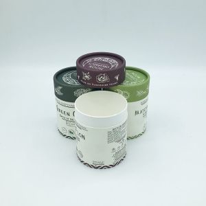 Custom eco friendly kraft paper cardboard cylinder containers tubes box