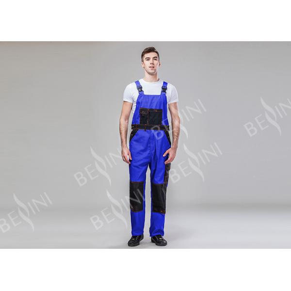 Durable Comfortable Mens Safety Work Clothes Multi - Color Multi - Pocket Bib