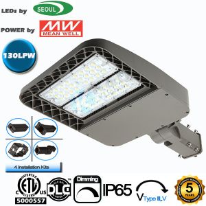 ETL DLC CE Listed LED Area Light 60W 130Lm/W Efficiency Street Lighting Fixtures