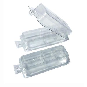 Cheap Antistatic Treatment PET Buttoned Blister Clamshell for Customizable Earphone Components for sale