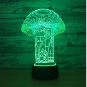China Mushroom 7 Colors Change 3D LED Night Light with Remote Control Ideal For Birthday Gifts And Party Decoration on sale