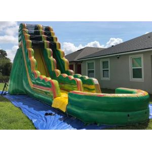Popular Inflatable Backyard Water Slide And Pool Safe And Convenient Air Flap