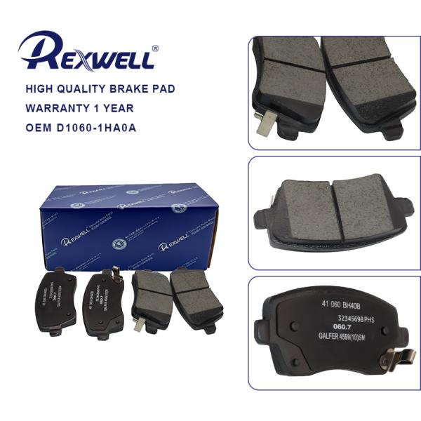 Quality D1060-1HA0A D1060-1HA0B D1060-BH40A 41060-BH40B D1060-BH40B Front Brake Pad Set disc brake For Nissan Tiida Micra  wholesale